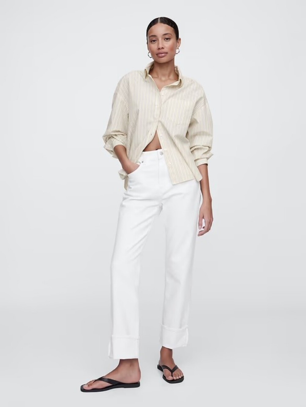 GAP White High Rise 90s Straight Leg Jeans 6 28R NWT